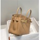 Hermes Hermès Birkin 25 Togo Milk Tea Brown Gold Hardware Hand-Stitched