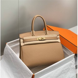 Hermes Hermès Birkin 30 Togo Milk Tea Brown Gold Hardware Hand-Stitched