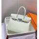 Hermes Hermès Birkin 30 Togo Bubble Green Silver Hardware Hand-Stitched