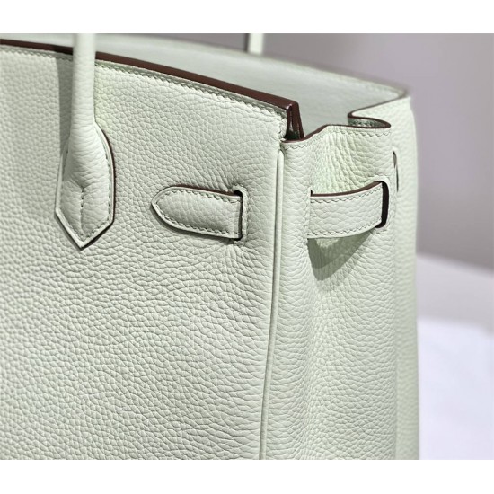 Hermes Hermès Birkin 30 Togo Bubble Green Silver Hardware Hand-Stitched