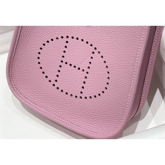 Hermes Hermès Evelyne 18 Togo Pink Silver Hardware Hand-Stitched