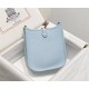 Hermes Hermès Evelyne 18 Togo Light Blue Gold Hardware Hand-Stitched