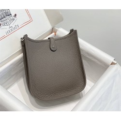 Hermes Hermès Evelyne 18 Togo Dark Grey Silver Hardware Hand-Stitched