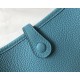 Hermes Hermès Evelyne 18 Togo Blue Gold Hardware Hand-Stitched