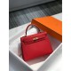 Hermes Hermès Kelly 25 Epsom Red Gold Hardware Hand-Stitched