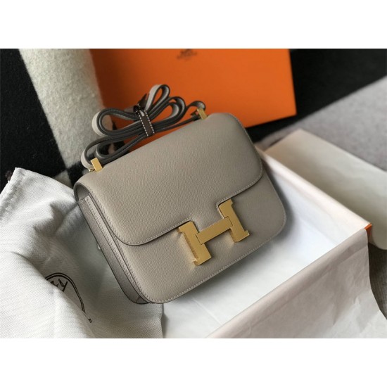 Hermes Hermès Constance 23 Epsom Grey Gold Hardware Hand-Stitched