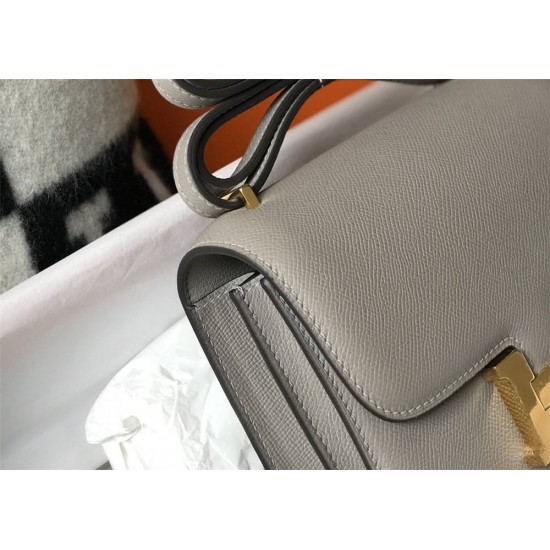 Hermes Hermès Constance 23 Epsom Grey Gold Hardware Hand-Stitched