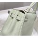 Hermes Hermès Kelly 25 Togo Bubble Green Silver Hardware Hand-Stitched