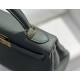 Hermes Hermès Kelly 25 Togo Grey Blue Gold Hardware Hand-Stitched