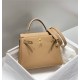 Hermes Hermès Kelly 25 Togo Milk Tea Brown Silver Hardware Hand-Stitched