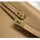 Hermes Hermès Kelly 25 Togo Milk Tea Brown Silver Hardware Hand-Stitched