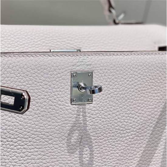 Hermes Hermès Kelly 25 Togo Dreamy Purple Silver Hardware Hand-Stitched