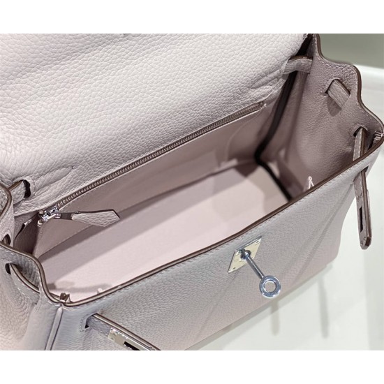 Hermes Hermès Kelly 25 Togo Dreamy Purple Silver Hardware Hand-Stitched