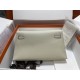 Hermes Hermès Kelly Elan 27 Goat Skin Grey Silver Hardware Hand-Stitched