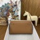 Hermes Hermès Kelly Elan 27 Goat Skin Brown Silver Hardware Hand-Stitched