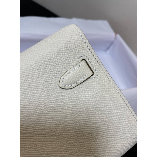 Hermes Hermès Kelly WOC 20.5 White Epsom Gold Hardware 20.5 x 11 x 2 cm Hand-Stitched