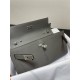 Hermes Hermès Kelly WOC 20.5 Dark Grey Epsom Silver Hardware 20.5 x 11 x 2 cm Hand-Stitched