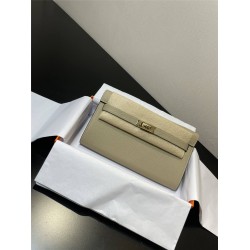 Hermes Hermès Kelly WOC 20.5 Light Grey Epsom Gold Hardware 20.5 x 11 x 2 cm Hand-Stitched