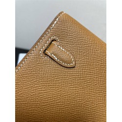 Hermes Hermès Kelly WOC 20.5 Brown Epsom Silver Hardware 20.5 x 11 x 2 cm Hand-Stitched