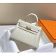 Hermes Hermès Mini Kelly 20 Togo White Gold Hardware Hand-Stitched