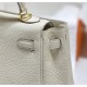 Hermes Hermès Mini Kelly 20 Togo White Gold Hardware Hand-Stitched