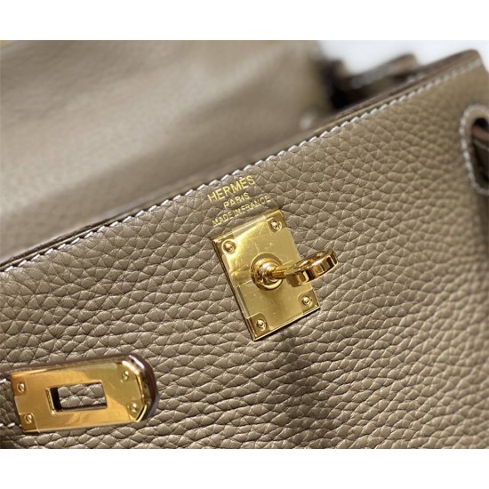 Hermes Hermès Mini Kelly 20 Togo Grey Gold Hardware Hand-Stitched