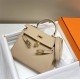 Hermes Hermès Mini Kelly 20 Togo Milk Tea Brown Gold Hardware Hand-Stitched