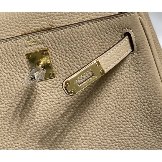 Hermes Hermès Mini Kelly 20 Togo Milk Tea Brown Gold Hardware Hand-Stitched