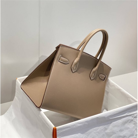 Hermes Hermès Birkin 30 Epsom External Stitching Grey Gold Hardware Hand-Stitched