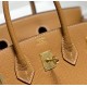 Hermes Hermès Birkin 25 Epsom External Stitching Brown Gold Hardware Hand-Stitched