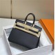 Hermes Hermès Birkin 25 Epsom External Stitching Black Gold Hardware Hand-Stitched