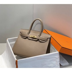 Hermes Hermès Birkin 30 Epsom External Stitching Grey Gold Hardware Hand-Stitched