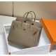 Hermes Hermès Birkin 25 Epsom External Stitching Grey Gold Hardware Hand-Stitched