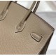 Hermes Hermès Birkin 25 Epsom External Stitching Grey Gold Hardware Hand-Stitched