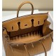 Hermes Hermès Birkin 25 Epsom External Stitching Brown Gold Hardware Hand-Stitched