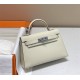 Hermes Hermès Mini Kelly 2 19 Epsom White Gold Hardware Hand-Stitched