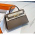 Hermes Hermès Mini Kelly 2 19 Epsom Grey Gold Hardware Hand-Stitched