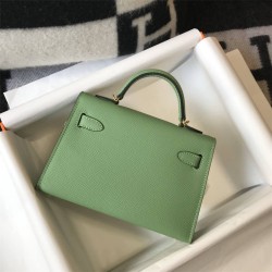 Hermes Hermès Mini Kelly 2 19 Epsom Green Gold Hardware Hand-Stitched