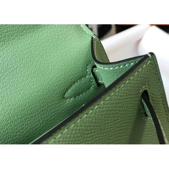 Hermes Hermès Mini Kelly 2 19 Epsom Green Gold Hardware Hand-Stitched