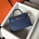 Hermes Hermès Mini Kelly 2 19 Epsom Dark Blue Gold Hardware Hand-Stitched