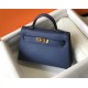 Hermes Hermès Mini Kelly 2 19 Epsom Dark Blue Gold Hardware Hand-Stitched