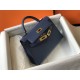 Hermes Hermès Mini Kelly 2 19 Epsom Dark Blue Gold Hardware Hand-Stitched