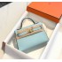 Hermes Hermès Mini Kelly 2 19 Epsom Sky Blue Gold Hardware Hand-Stitched