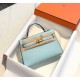 Hermes Hermès Mini Kelly 2 19 Epsom Sky Blue Gold Hardware Hand-Stitched