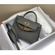 Hermes Hermès Mini Kelly 2 19 Epsom Dark Grey Gold Hardware Hand-Stitched