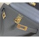 Hermes Hermès Mini Kelly 2 19 Epsom Dark Grey Gold Hardware Hand-Stitched