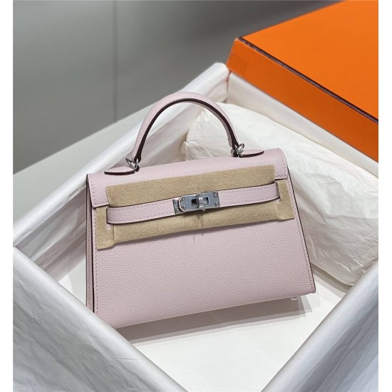 Hermes Hermès Mini Kelly 2 19 Epsom Dream Purple Silver Hardware Hand-Stitched