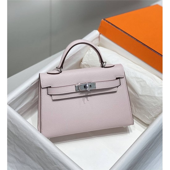 Hermes Hermès Mini Kelly 2 19 Epsom Dream Purple Silver Hardware Hand-Stitched