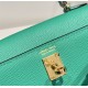 Hermes Hermès Mini Kelly 2 19 Epsom Bright Green Silver Hardware Hand-Stitched