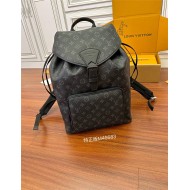 Louis Vuitton Montsouris Backpack in Monogram Eclipse Black (M46683): 32 × 40 × 19 cm